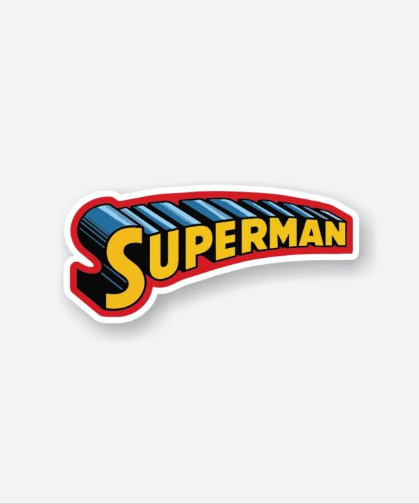 Superman Text Logo Sticker