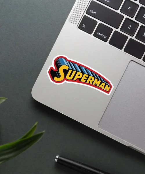 Superman Text Logo Sticker