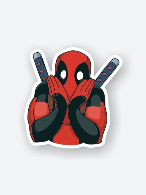 Surprised Deadpool Sticker