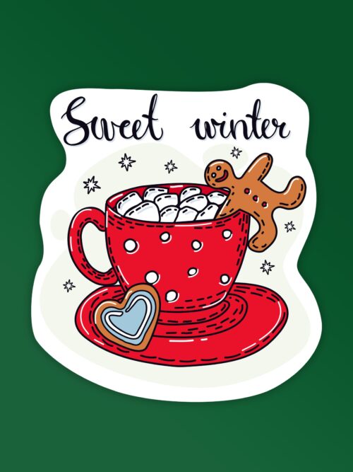 Sweet Winter   Laptop Mobile Stickers