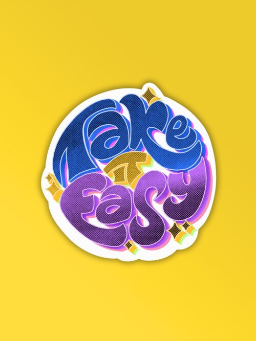 Take It Easy Laptop Mobile Stickers