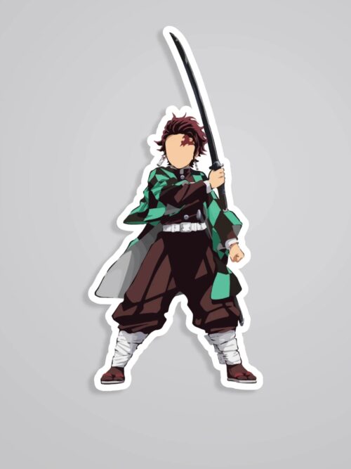 Tanjiro Kamado Minimalist Anime Stickers