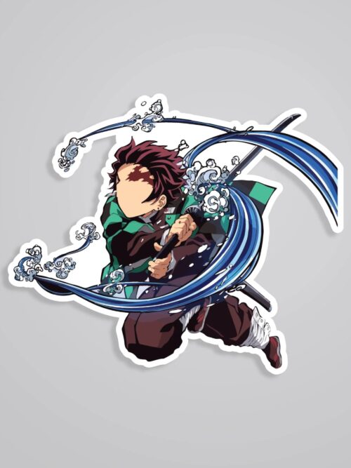 Tanjiro Water Breathing Style Anime Stickers