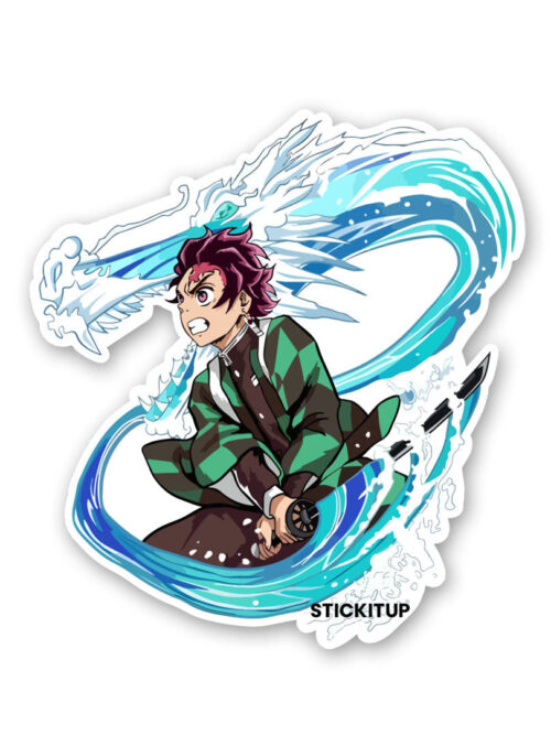Tanjiro Water Breathing Forms Sticker