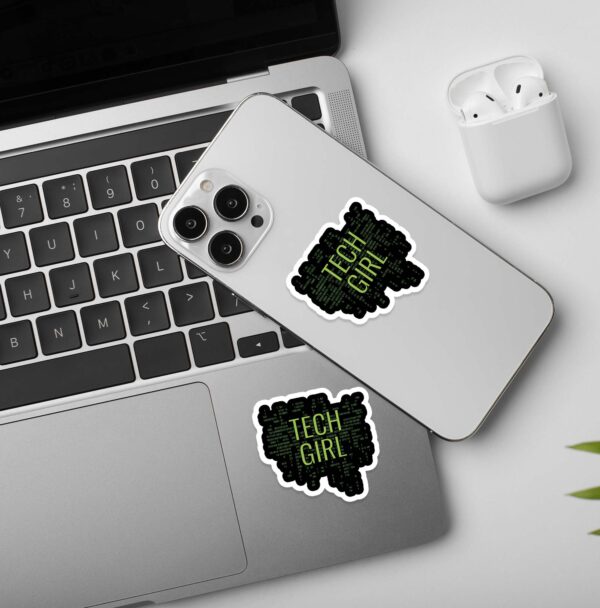 Tech Girl Programmer Coding Sticker Tech Girl Programmer Coding Sticker