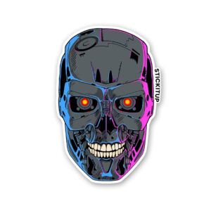 Terminator Skull Sticker