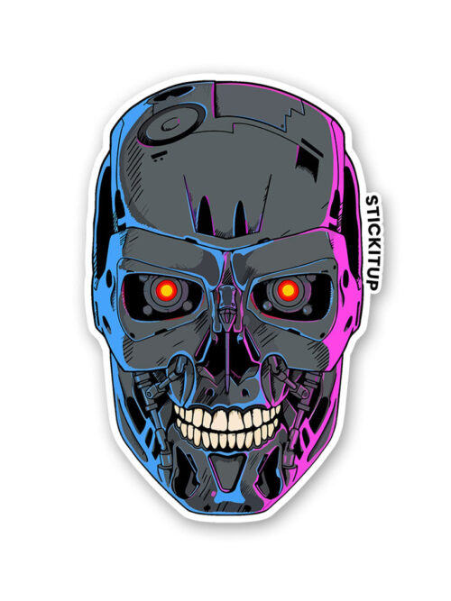 Terminator Skull Sticker