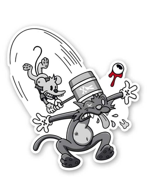 The Itchy Scratchy Sticker