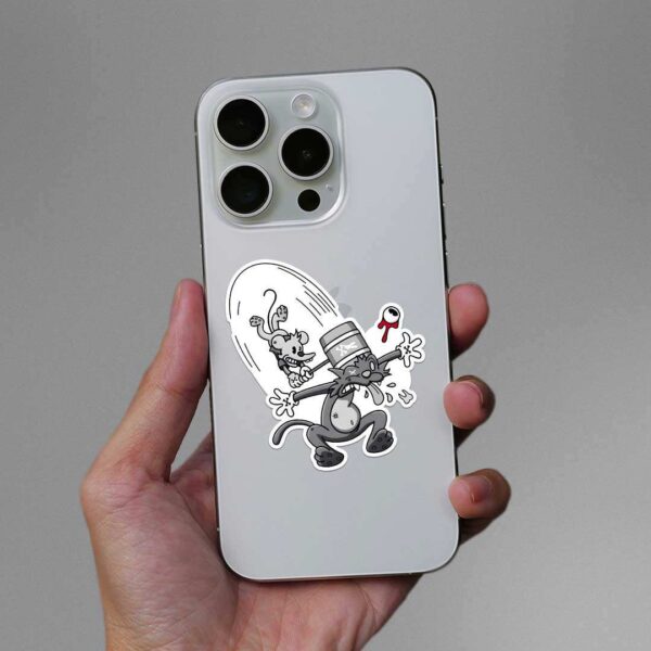 The Itchy Scratchy Sticker