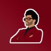 The Weeknd Red Sticker