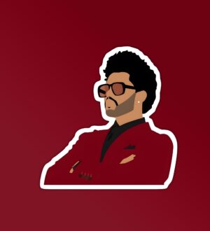 The Weeknd Red Sticker