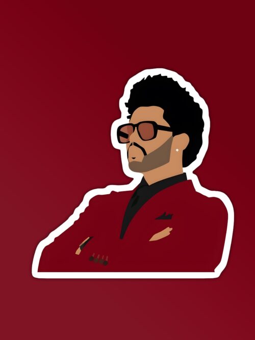 The Weeknd Red Sticker