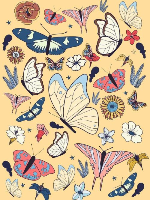 The Butterflies Fly Spring Vibes Poster