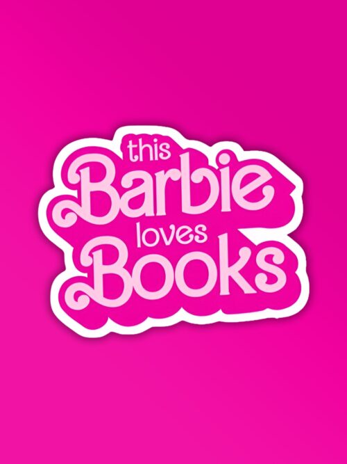 This Barbie Loves Books Laptop Mobile Stickers