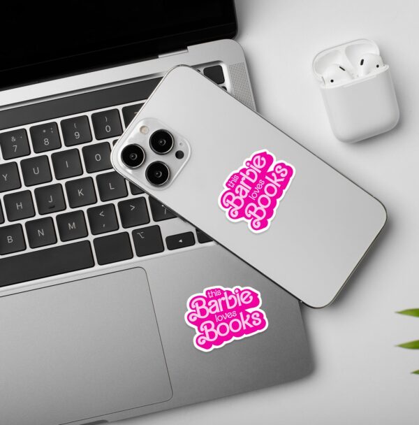 This Barbie Loves Books Laptop Mobile Stickers This Barbie Loves Books Laptop Mobile Stickers