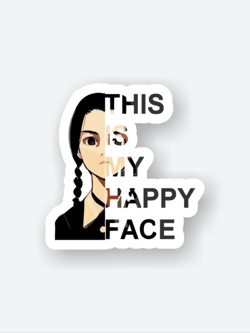This Is My Happy Face Sticker