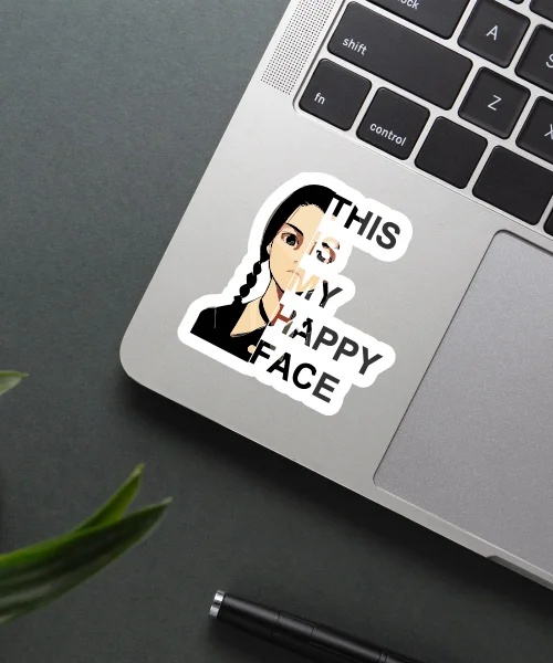 This Is My Happy Face Sticker