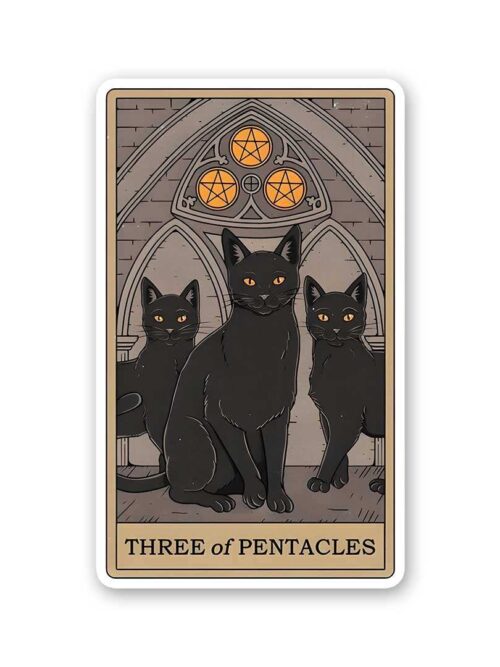 Three Of Pentacles Sticker