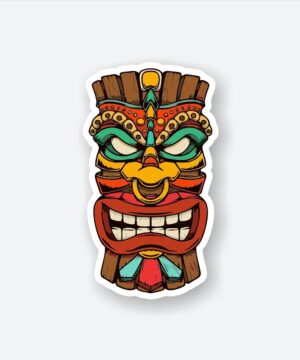 Tiki Man Hawaii Island Sticker Tiki Man Hawaii Island Sticker