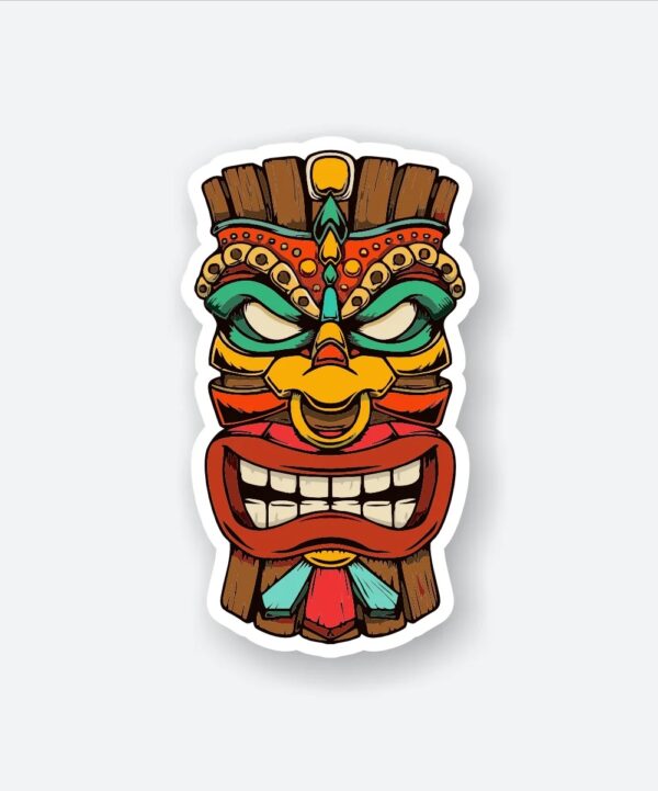 Tiki Man Hawaii Island Sticker Tiki Man Hawaii Island Sticker