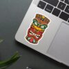 Tiki Man Hawaii Island Sticker
