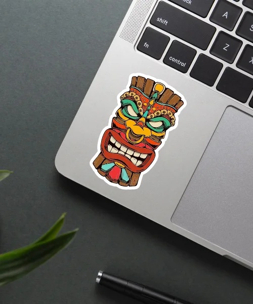 Tiki Man Hawaii Island Sticker Tiki Man Hawaii Island Sticker