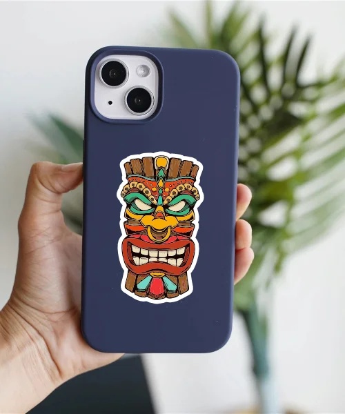 Tiki Man Hawaii Island Sticker Tiki Man Hawaii Island Sticker