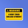 Tired College Student Laptop   Mobile Stickers