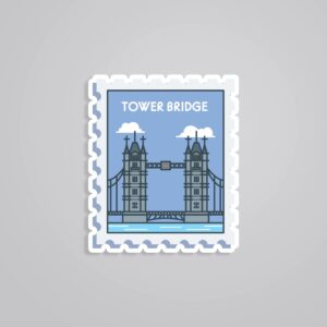 Tower Bridge Post Stamp Travels Stickers