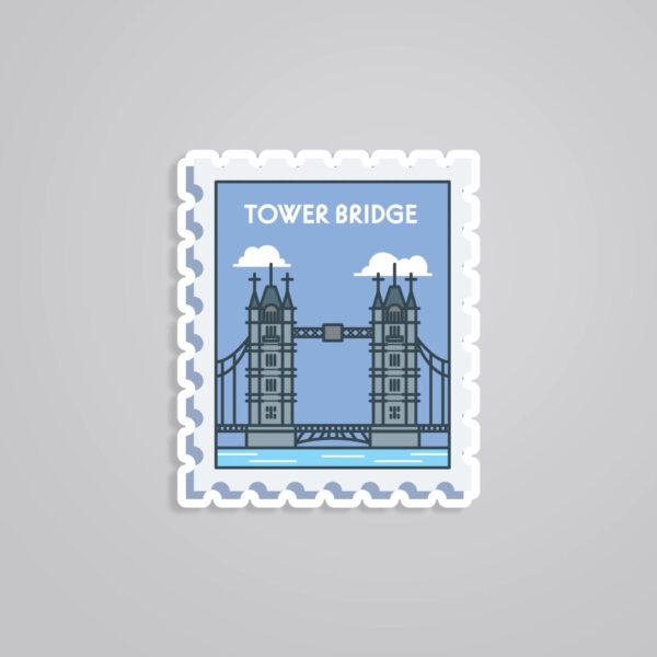 Tower Bridge Post Stamp Travels Stickers
