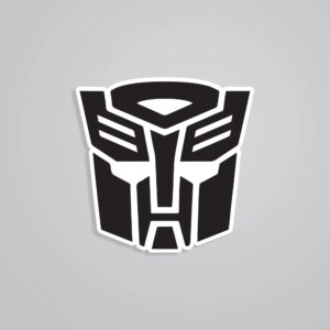 Transformers Logo In Black White Movies Stickers