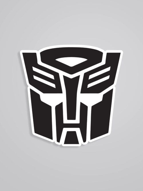 Transformers Logo In Black White Movies Stickers