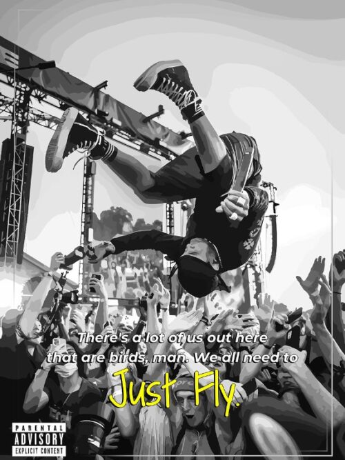 Travis Scott Just Fly Concert Music Poster