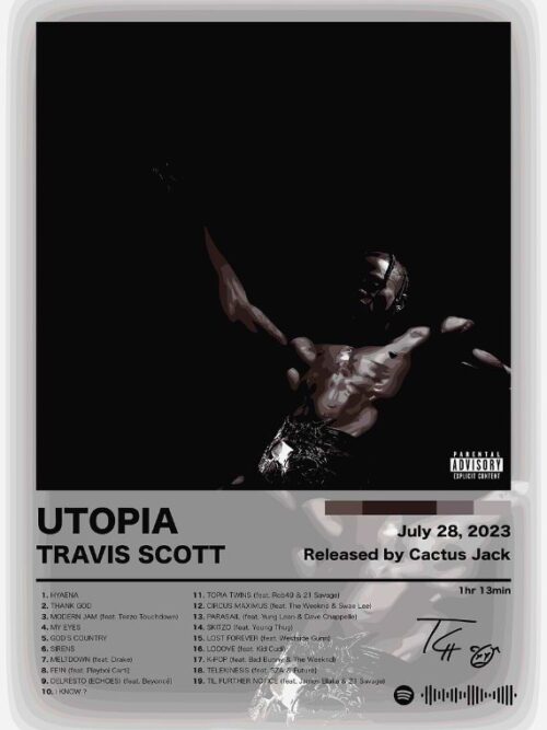 Travis Scott UTOPIA Music Poster