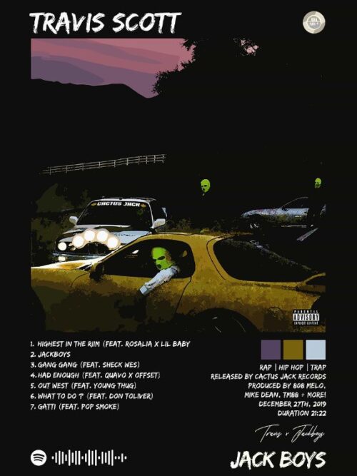 Travis Scott And JackBoys Album Music Poster