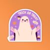 Trick Or Treat Halloween Sticker Laptop   Mobile Sticker