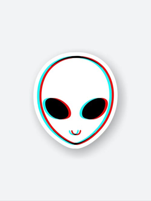Trippy Alien Sticker