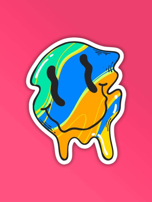 Trippy Smiley Sticker
