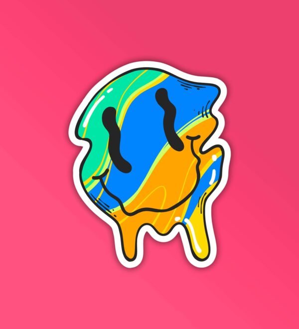 Trippy Smiley Sticker Trippy Smiley Sticker