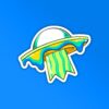 Trippy Spaceship Sticker