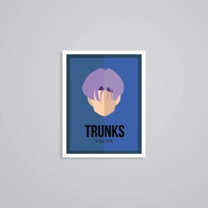 Trunks Minimalist Anime Stickers