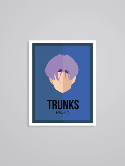 Trunks Minimalist Anime Stickers