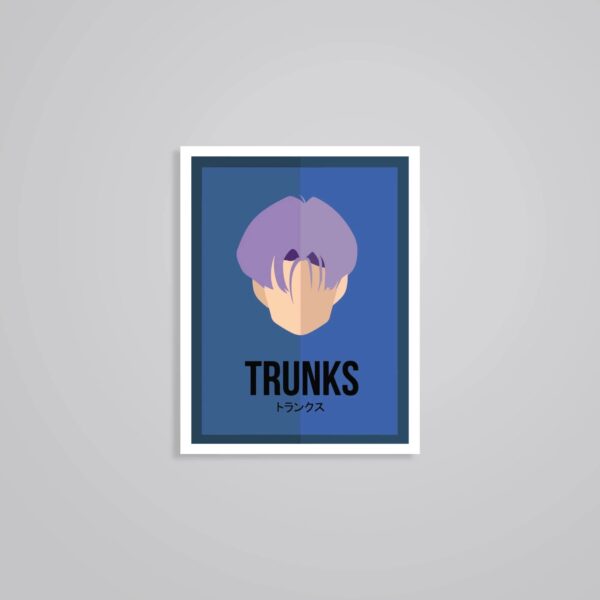 Trunks Minimalist Anime Stickers Trunks Minimalist Anime Stickers
