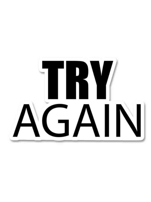 Try Again Sticker