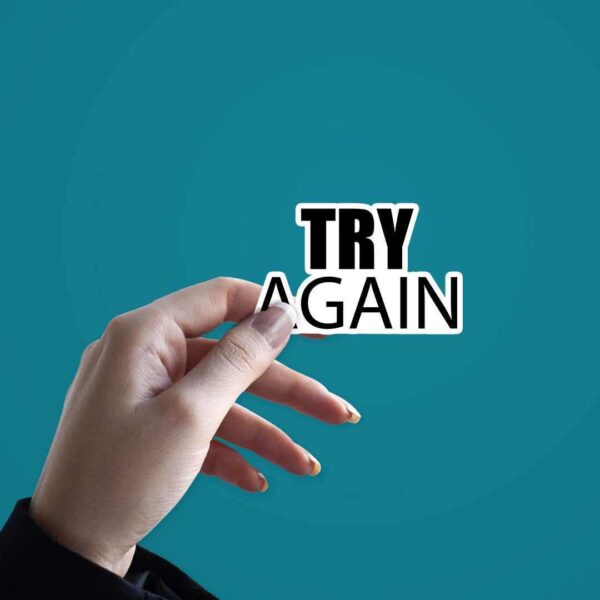 Try Again Sticker