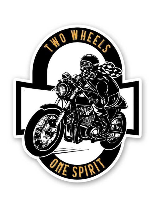 Two Wheels One Spirit Sticker