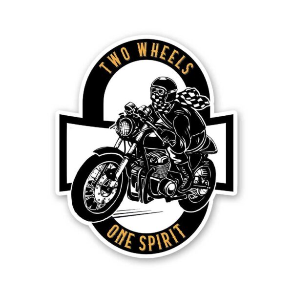 Two Wheels One Spirit Sticker Two Wheels One Spirit Sticker