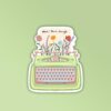 Typewriter Laptop Mobile Stickers