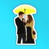 Under The Umbrella   Laptop   Mobile Sticker