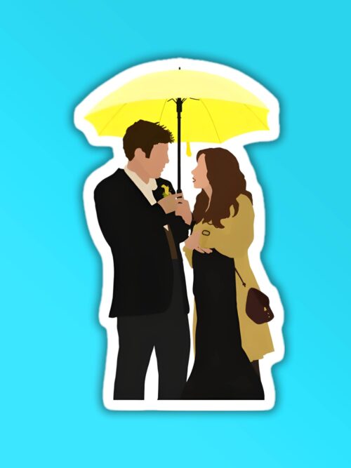 Under The Umbrella   Laptop   Mobile Sticker